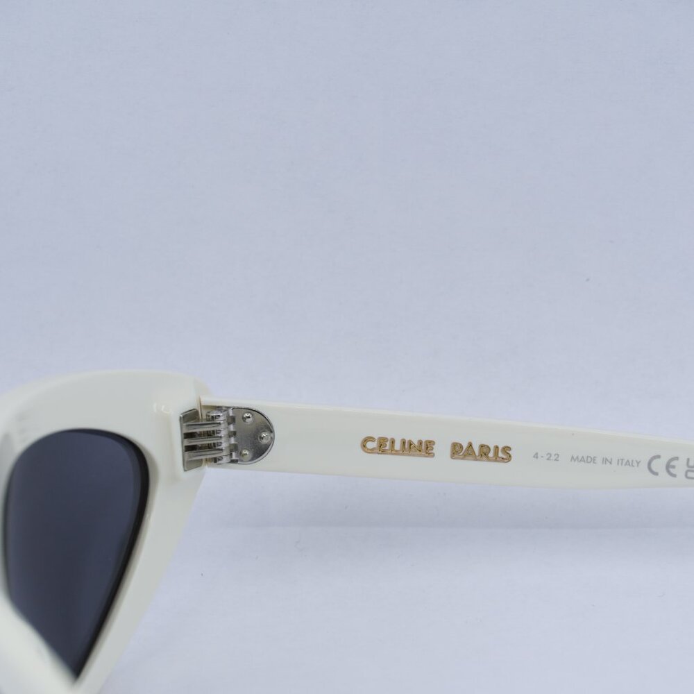 Celine CL40261I 25A Sunglasses - Shiny Ivory Frame, Smoke Lenses - Lowest Price! - Picture 6 of 11
